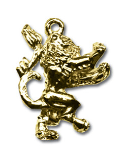 Gold Plated Pewter Pendant - Anglo-Saxon & Norman - Lion