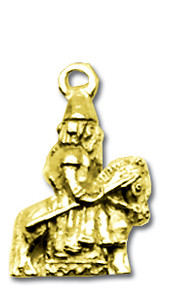 Gold Plated Pewter Pendant -  Anglo Saxon & Norman - Horseman