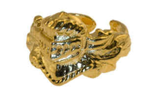 Children's Gold Plated Ring - Medieval - Knights Helmet