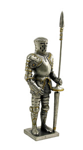 Solid Hand Cast Metal Knight - Jousting Knight Solid Hand Cast Metal Knight - Jousting Knight