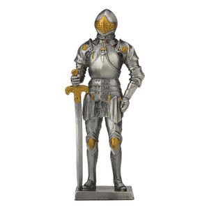 Solid Hand Cast Metal Knight - Knight in Armour Solid Hand Cast Metal Knight - Knight in Armour