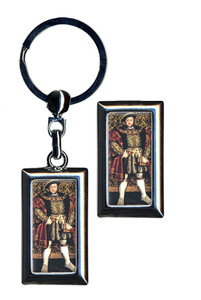 Rectangular Double-sided Keyring - Tudor - Henry VIII