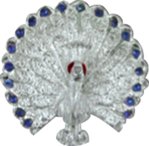 Pewter Gem Badgepins - Victorian - Peacock