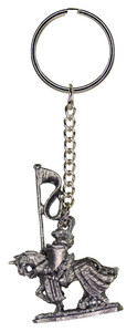 Pewter Keyring - Medieval - Knight and Pendant