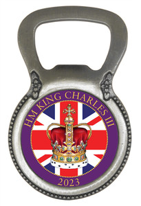 Magnetic Bottle Opener Crown Silver Colour - Coronation Collection Magnetic Bottle Opener Crown Silver Colour - Coronation Collection