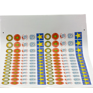 Sheet of Christmas themed paper stickers Sheet of Christmas themed paper stickers