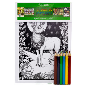 Yuletide Songs and Stories Colour-in postcard set