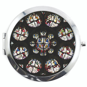 Circular Compact Mirror 70mm - Repeat Custom Design Circular Compact Mirror 70mm - Repeat Custom Design