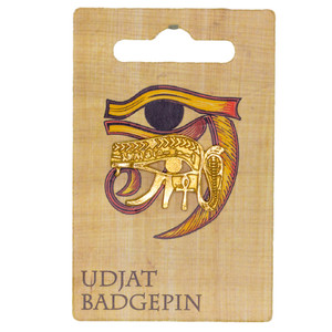 Gold Plated Pewter Badgepins - Egyptian - Udjat Packaging