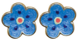 Bird Locket Flower Earrings