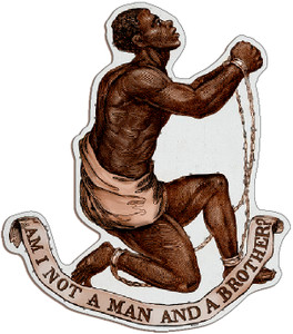 Adhesive Stickers - American Revolution - Am I Not a Man and a Brother? - Shaped Adhesive Stickers - American Revolution - Am I Not a Man and a Brother? - Shaped