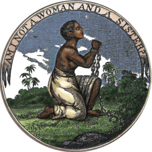 Adhesive Stickers - American Revolution - Am I Not a Woman and a Sister? - Round Adhesive Stickers - American Revolution - Am I Not a Woman and a Sister? - Round