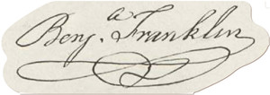 Adhesive Stickers - American Revolution - Benjamin Franklin Signature Adhesive Stickers - American Revolution - Benjamin Franklin Signature