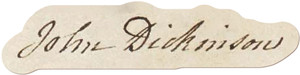 Adhesive Stickers - American Revolution - John Dickinson Signature Adhesive Stickers - American Revolution - John Dickinson Signature