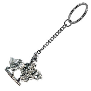 Pewter Keyrings - Tudor - Jousting Knight with Axe