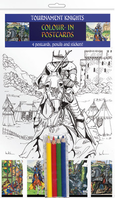 Tournament Knight - Colour-in postcards