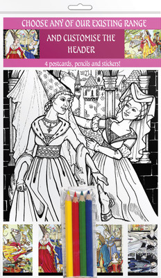 Colour-in postcards - Repeat Custom Header Small run