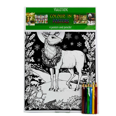 A picture of the Yuletide Songs and Stories Colour-In Set packaged