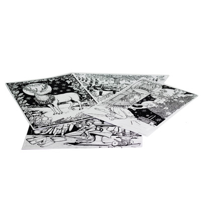 Loose Sheets x4 Yuletide Colour-in Posters