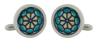 Custom Lensed Circular Cufflinks - Repeat Custom Design