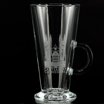 Latte Glass Engraved - Repeat Custom Design