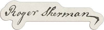 Adhesive Stickers - American Revolution - Roger Sherman Signature