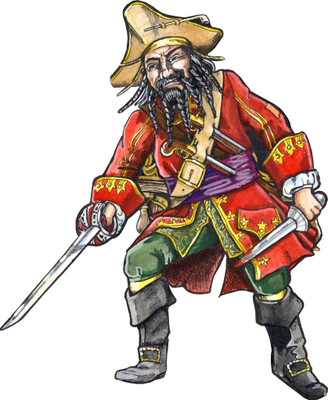 Cutout Magnets - Pirate - Pirate Duel