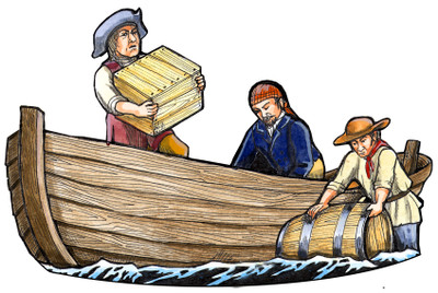 Cutout Magnets - Pirate - Smuggler Boat