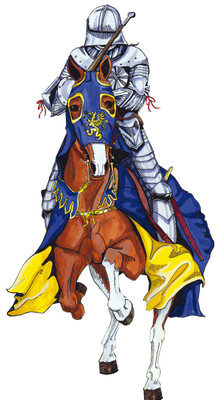 Cutout Magnets - Medieval - Jousting Knight