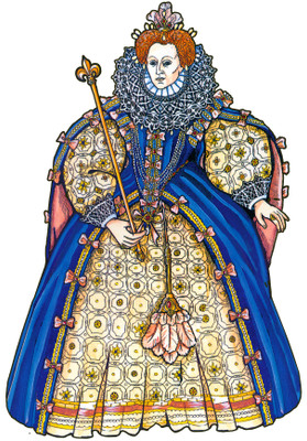 Cutout Magnets - Tudor - Elizabeth