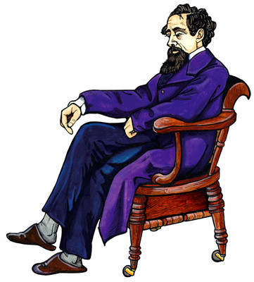 Cutout Magnets - Victorian - Charles Dickens