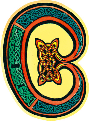 Cutout Badge Pins - Celtic - "C"