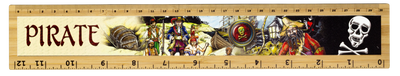 Wooden Ruler - Pirate