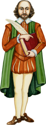 Cutout Magnets - Shakespeare - With Book