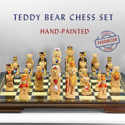 Teddy Bear - Hand Painted Chess Set