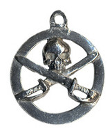 Pewter Pendant - Pirate - Skull & Sabre