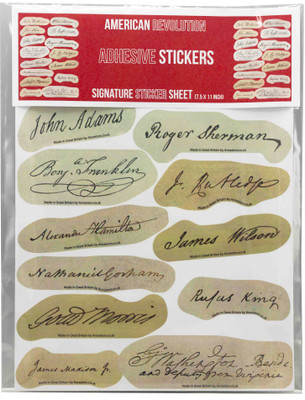 Adhesive Stickers - American Revolution - Signature Sticker Sheet