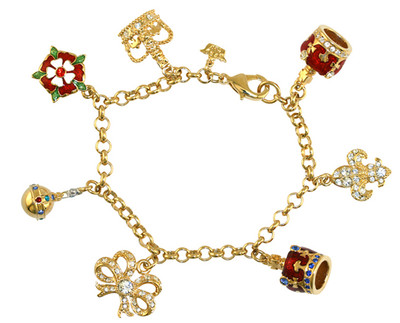 Crown charm bracelet