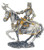 Solid Hand Cast Metal Knight - Mounted Knight with Axe