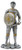 Solid Hand Cast Metal Knight - Circa 1500 Knight with Shield and Flail