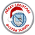 Pewter Badge Pin 29mm, Santa hat on customisable logo and customised text Pewter Badge Pin 29mm, Santa hat on customisable logo and customised text