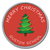 Pewter Badge Pin 29mm with red background, Christmas tree and customisable text Pewter Badge Pin 29mm with red background, Christmas tree and customisable text