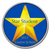 Pewter Badge Pin 29mm, Blue background with Star and customisable text Pewter Badge Pin 29mm, Blue background with Star and customisable text