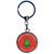 Christmas Customised Keyring showing a crystal lensed decal with the Christmas tree design with custom text