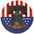Adhesive Stickers - American Revolution - Liberty Bell with Flag - Round