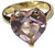 Rose heart gold plated ring