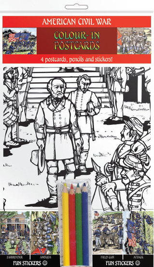 Colour-in  Postcards - American Civil War