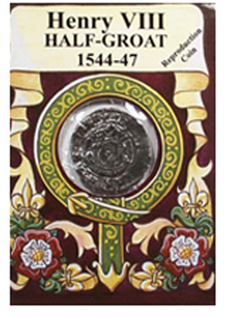 Reproduction Coin - Tudor - Henry VIII Half Groat - Packaged