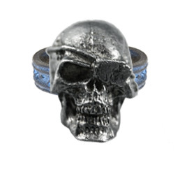 Children's Pewter Gemmed Ring - Pirate - Skull