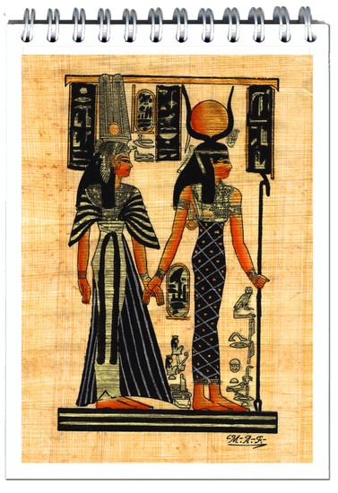 Notepads - Egyptian - Isis and Nefertiti (A6 Wiro-bound Notepad)